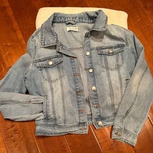 Junior’s light blue denim jean jacket
